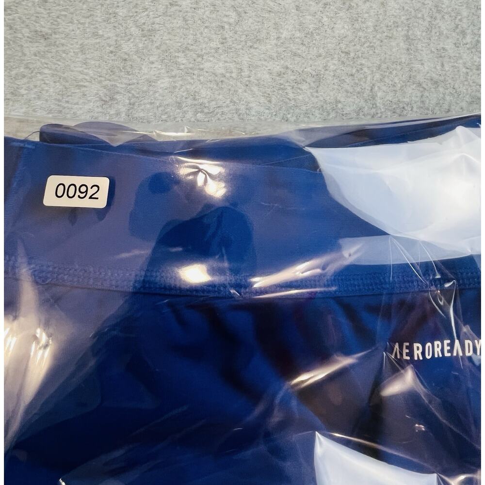 adidas AEROREADY Men's Blue/White Athletic Shorts Elastic Waist Solid L - Picture 12 of 12